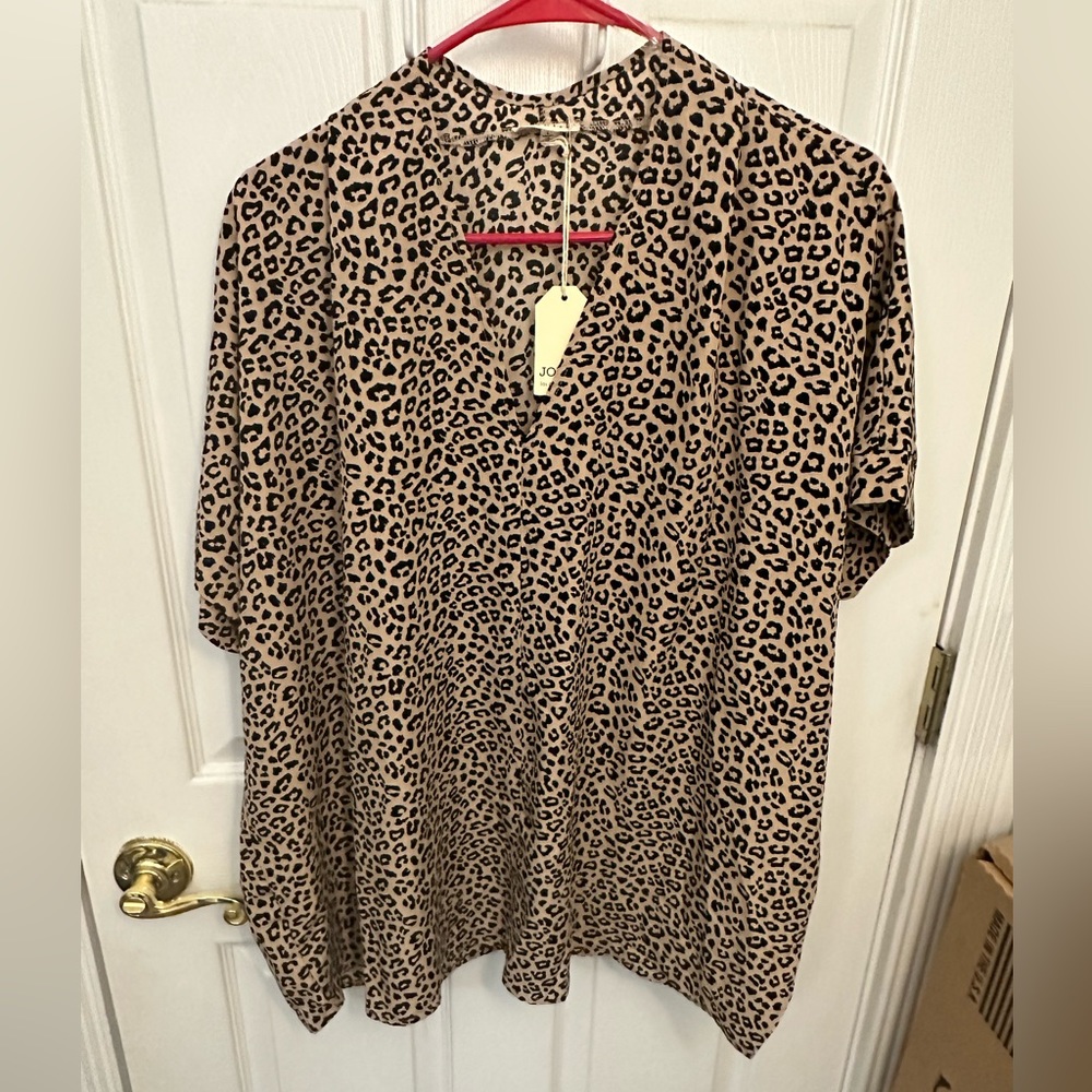 Womens cheetah print blouse